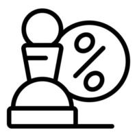 Online chess icon outline vector. Game board vector