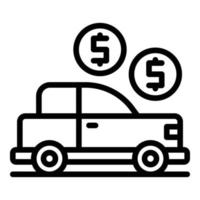 Credit car icon outline vector. Personal payment vector