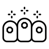 Magic teeth icon outline vector. Tooth gem vector