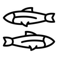 Sea herring icon outline vector. Oil food vector