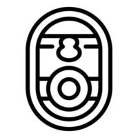 Sardine can icon outline vector. Fish conserve vector