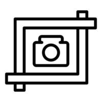 Frame capture icon outline vector. Screen image vector