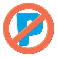 No parking icon, cartoon style vector