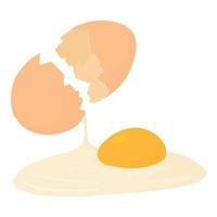 Egg icon, cartoon style vector