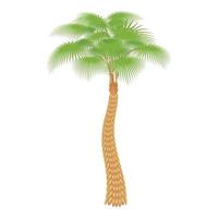 Big palm tree icon, cartoon style vector