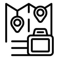 Migrant location icon outline vector. War help vector