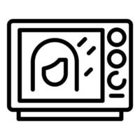 Tv set news icon outline vector. Camera studio vector