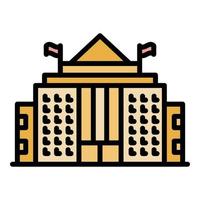 Parliament building icon color outline vector