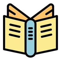 Nursing book icon color outline vector