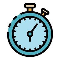 Stopwatch icon color outline vector