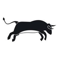 Bull icon, simple style vector
