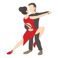 icono de tango, estilo de dibujos animados vector