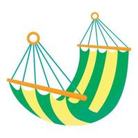 Hammock icon, cartoon style vector