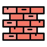 Security wall icon color outline vector