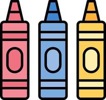 diseño de icono creativo de crayones vector