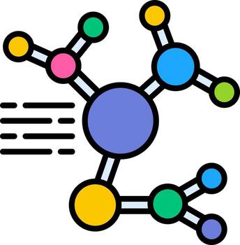 diseño de icono creativo de estructura molecular vector