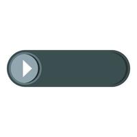 Play button icon, cartoon style vector