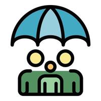 Safe clients icon color outline vector
