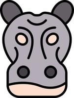 Hippopotamus Creative Icon Design vector