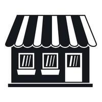 icono de tienda, estilo simple vector