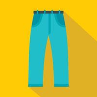 Jeans icon, flat style vector