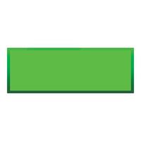 Green button icon, flat style vector