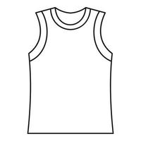 icono de camiseta, estilo de contorno vector