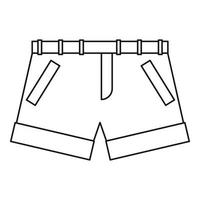 Shorts icon, outline style vector