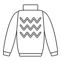 Pullover icon, outline style vector