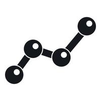 Chart statistics line icon, simple style vector