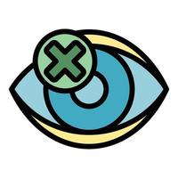 Blind man icon color outline vector