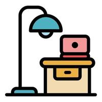 Quiet space workplace icon color outline vector