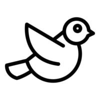 Flight sparrow icon outline vector. Tree bird vector