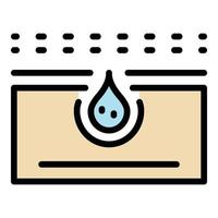 Wrinkles drop cream icon color outline vector
