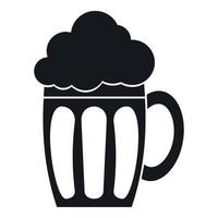 Beer icon, simple style vector