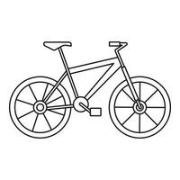 icono de bicicleta, estilo de esquema vector