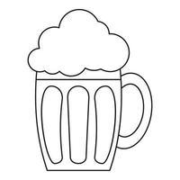 Beer icon, outline style vector