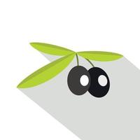 Olives icon, flat style vector