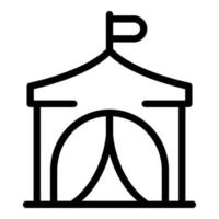 Refugee tent icon outline vector. Migrant people vector