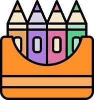 Crayons Creative Icon Design vector