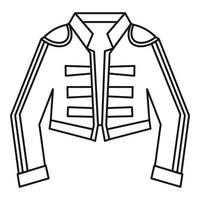 traje de icono de torero, estilo de esquema vector