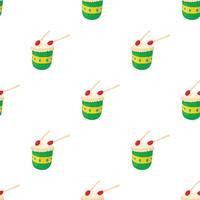 Brazilian drum pattern seamless vector