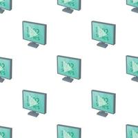 View series on TV pattern seamless vector