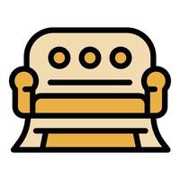 Quiet spaces sofa icon color outline vector