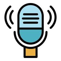 Podcast guest icon color outline vector