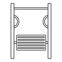 Playground simulator icon, outline style vector