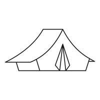Tent icon, outline style vector