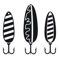 Plastic fishing lure icon, simple style vector