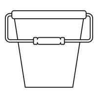 Bucket icon, outline style vector