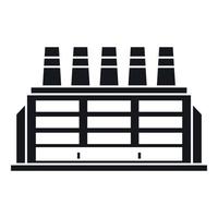 Manufacturing factory building icon, simple style vector